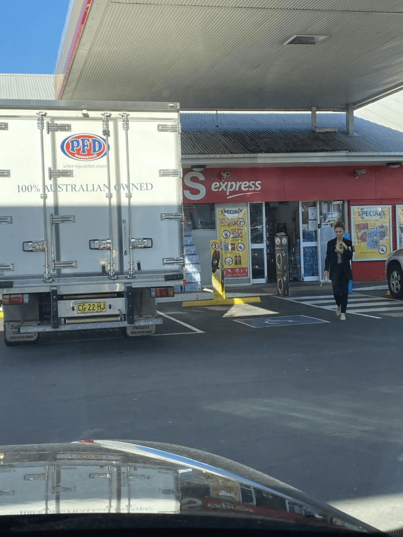 PFD truck delivering to Coles Express